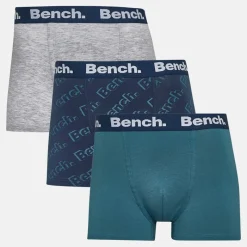 Herre Bodhi Tre Pak Boksershorts Navy AOP/​Faded Teal/​Gråmeleret Multipakker·Undertøj|Undertøj, Sokker Og Nattøj·Boxer Shorts