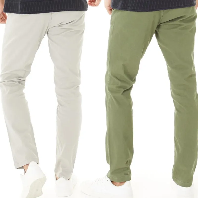 Clearance Herre Bolton Dean AKM Chino Bukser 2-pak Ghost Grå/Oliven Nat Jeans Og Bukser·Bukser