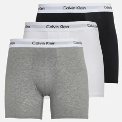 Clearance Herre bomuld stretch tre pak bokser trusser /​Grey Heather/​Hvid Multipakker·Undertøj|Undertøj, Sokker Og Nattøj·Boxer Shorts