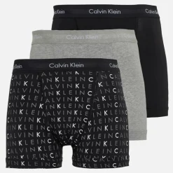 Sale Herre Bomuld Stretch Tre Pak Boxer Trusser /Grey Heather/Subdued Logo Multipakker·Undertøj|Undertøj, Sokker Og Nattøj·Boxer Shorts