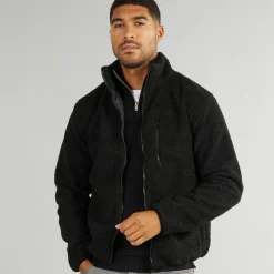 Sale Herre Borg Fleece med Høj Hals Hættetrøjer Og Sweatshirts·Fleecetøj|Træningsdragter Og Joggingbukser·Fleecetøj