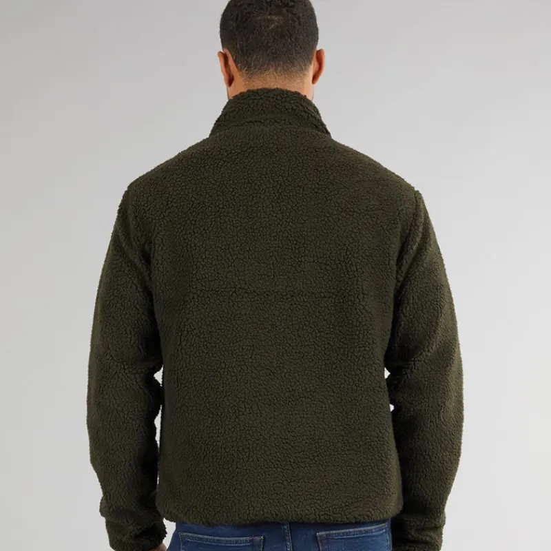 Clearance Herre Borg Fleece med tragthals Khaki Hættetrøjer Og Sweatshirts·Fleecetøj|Træningsdragter Og Joggingbukser·Fleecetøj