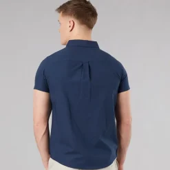 New Herre Bowdon Kortærmet Skjorte Blå T-Shirts, Poloer Og Skjorter·Skjorter
