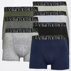 Outlet Herre Burchard Syv-pak Boxers Ecru Melange/​Khaki/​Hvid/​Antracit Melange/​Sort/​Grå Melange/​Marineblå Multipakker·Undertøj|Undertøj, Sokker Og Nattøj·Boxer Shorts