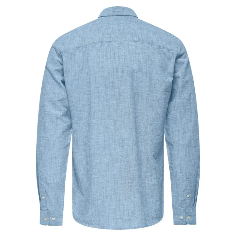 Herre Caiden Life Langærmet shirts Blå T-Shirts, Poloer Og Skjorter·Skjorter