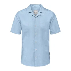 Best Herre Caiden Skjorter med korte ærmer Blå T-Shirts, Poloer Og Skjorter·Skjorter