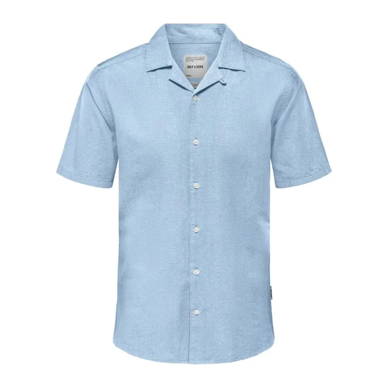 Best Herre Caiden Skjorter med korte ærmer Blå T-Shirts, Poloer Og Skjorter·Skjorter