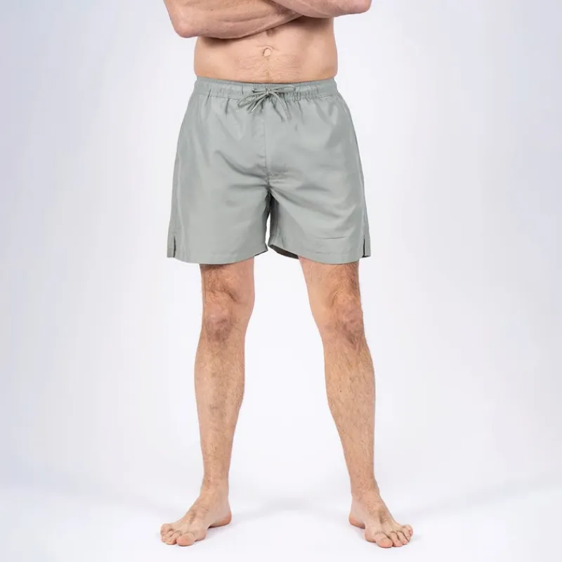 Sale Herre Cancun Ensfarvede Badeshorts Lys Army Shorts Og Badetøj·Shorts