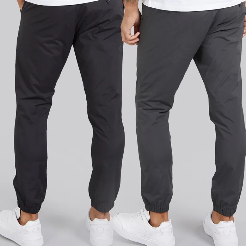 Online Herre Cargobukser med manchet i 2-pak sort/antracit Jeans Og Bukser·Cargobukser|Jeans Og Bukser·Bukser
