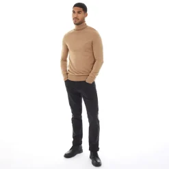 Hot Herre Cash Roll Neck Trøje Kamelfarvet Mel Trøjer Og Cardigans·Trøjer