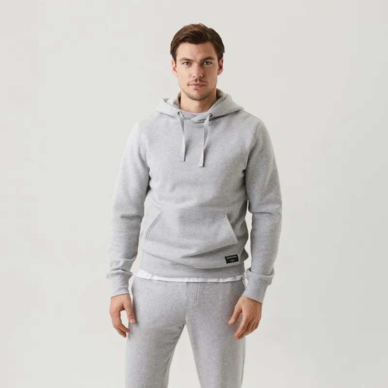 Outlet Herre Centre Hættetrøje Lysegrå Melange Hættetrøjer Og Sweatshirts·Hættetrøjer