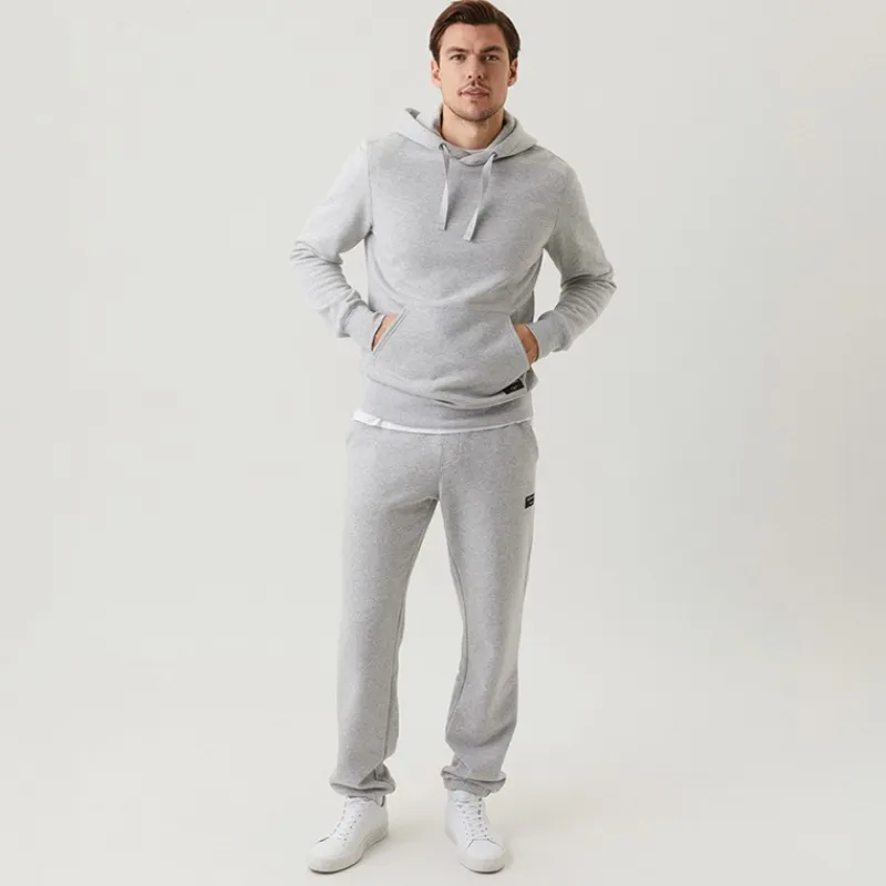 Outlet Herre Centre Hættetrøje Lysegrå Melange Hættetrøjer Og Sweatshirts·Hættetrøjer