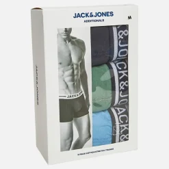 Online Herre Chase Ensfarvet Tre Pak Boxer Trusser Dark Navy/​Dark Ivy/​Azure Blue Multipakker·Undertøj|Undertøj, Sokker Og Nattøj·Boxer Shorts