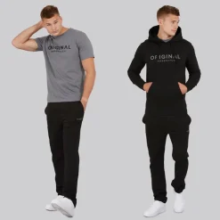 Online Herre Chemberry Hættetrøje T-shirt Og Joggingbukser Med Åben Kant Sæt /Koksgrå Træningsdragter Og Joggingbukser·Træningsdragter