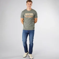 Hot Herre Chevin T-Shirt Oliven T-Shirts, Poloer Og Skjorter·T-Shirts Og Undertrøjer