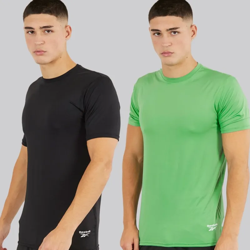 Hot Herre Clyde Performance To Pak T-Shirts Sort/Upgrade Grøn Træning|T-Shirts Og Undertrøjer