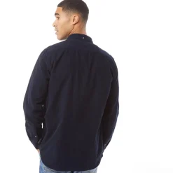 Clearance Herre Cord Langærmet shirts Mørk Marineblå T-Shirts, Poloer Og Skjorter·Skjorter