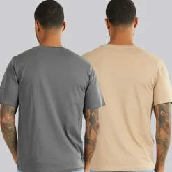 Sale Herre Cover Mountain To Pak T-shirts Asfalt/​Silver Mink T-Shirts, Poloer Og Skjorter·Multipakker|Multipakker·T-Shirts Og Undertrøjer