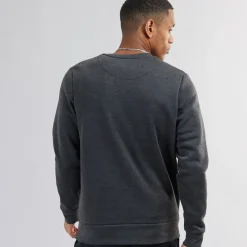 Online Herre Crew Neck Sweatshirt Mørk Antracit Melange Hættetrøjer Og Sweatshirts·Sweatshirts