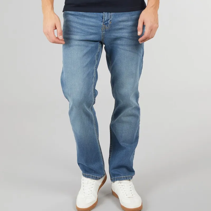 New Herre Detendu Afslappet Pasform Jeans Mellem Vask Jeans Og Bukser·Jeans
