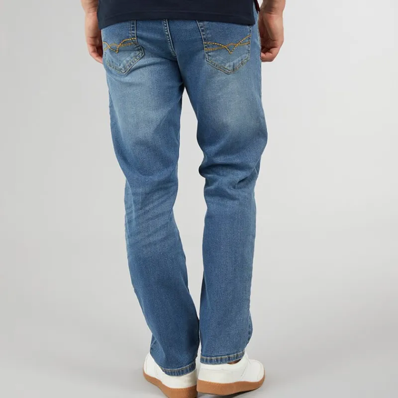 New Herre Detendu Afslappet Pasform Jeans Mellem Vask Jeans Og Bukser·Jeans
