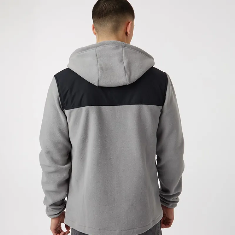 Outlet Herre Drago Fleecejakke med hætte Lysegrå Jakker Og Frakker|Hættetrøjer Og Sweatshirts·Fleecetøj