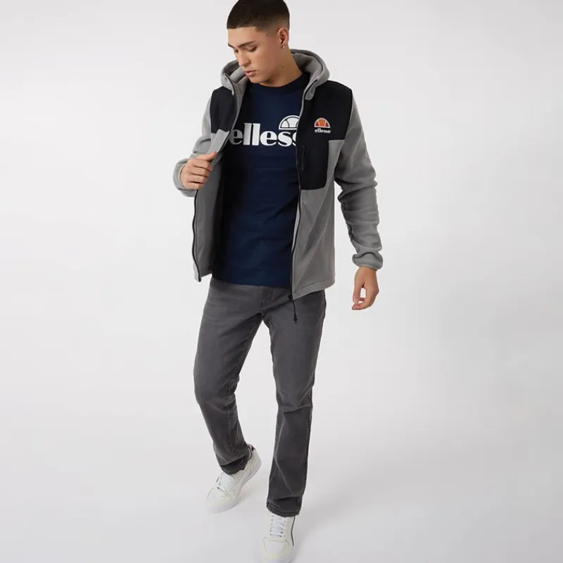 Outlet Herre Drago Fleecejakke med hætte Lysegrå Jakker Og Frakker|Hættetrøjer Og Sweatshirts·Fleecetøj