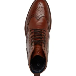 Discount Herre Duke Læder Brogue Støvler Brun Støvler|Støvler