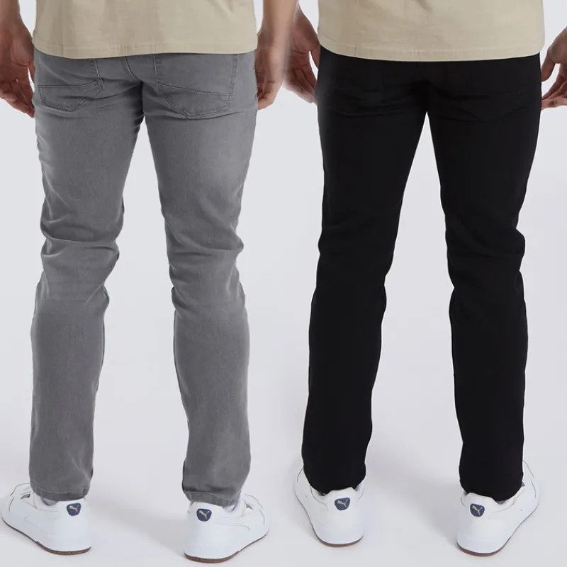 Online Herre Eddie To-pak Slim Fit Jeans /Mellemgrå Jeans Og Bukser·Slim Jeans|Jeans Og Bukser·Jeans