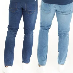 New Herre Eddie To-pak Slim Fit Jeans Mørk Indigo Vask /​ Mellem Blå Vask Jeans Og Bukser·Slim Jeans|Jeans Og Bukser·Jeans