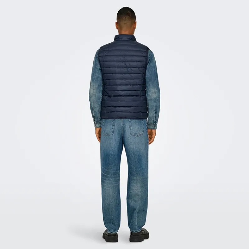 New Herre Edge Lige Jeans Medium Blue Denim Jeans Og Bukser·Jeans Med Lige Ben|Jeans Og Bukser·Jeans