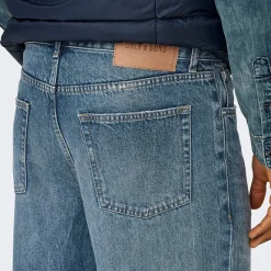 New Herre Edge Lige Jeans Medium Blue Denim Jeans Og Bukser·Jeans Med Lige Ben|Jeans Og Bukser·Jeans