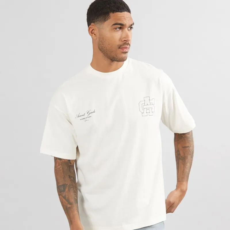 New Herre Emblem T-shirt Off White T-Shirts, Poloer Og Skjorter·T-Shirts Og Undertrøjer