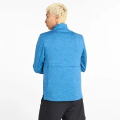 Outlet Herre Essential Heat Grid 1/​2 Zip Løbeoverdel Heron Blå Træning|T-Shirts Og Undertrøjer
