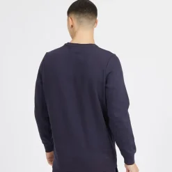 Discount Herre Essentials Lille Logo Rundhals Trøje Mørkeblå Hættetrøjer Og Sweatshirts·Sweatshirts