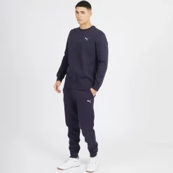 Discount Herre Essentials Lille Logo Rundhals Trøje Mørkeblå Hættetrøjer Og Sweatshirts·Sweatshirts