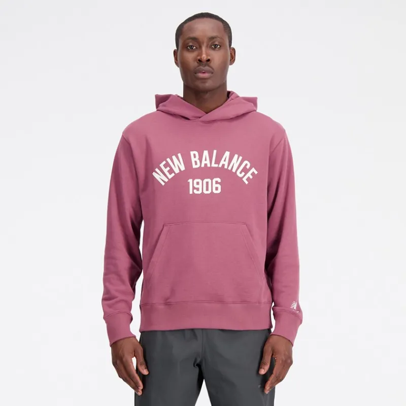 Sale Herre Essentials Varsity Fleece Hættetrøje Vasket Burgundy Træning|T-Shirts Og Undertrøjer