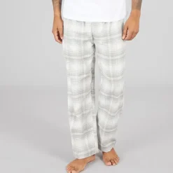 Hot Herre FC flannel bukser Scot Light Grey Melange/​Off White Undertøj, Sokker Og Nattøj·Nattøj