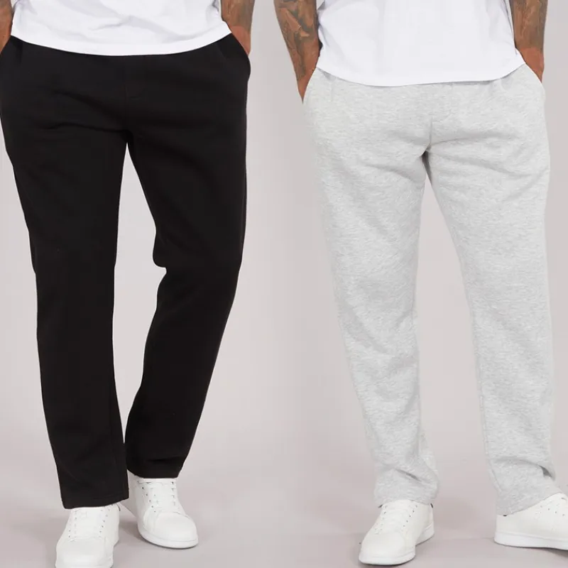 Outlet Herre FC To Pak Åben Joggingbukser Sort / Lysegrå Melering Jeans Og Bukser·Joggingbukser|Træningsdragter Og Joggingbukser·Joggingbukser