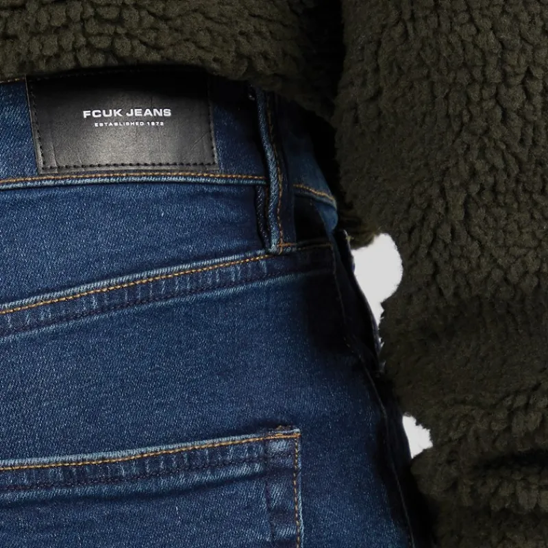 Discount Herre FCUK Jeans Regular Fit Ind50 Midwash Jeans Og Bukser·Jeans Med Lige Ben|Jeans Og Bukser·Jeans