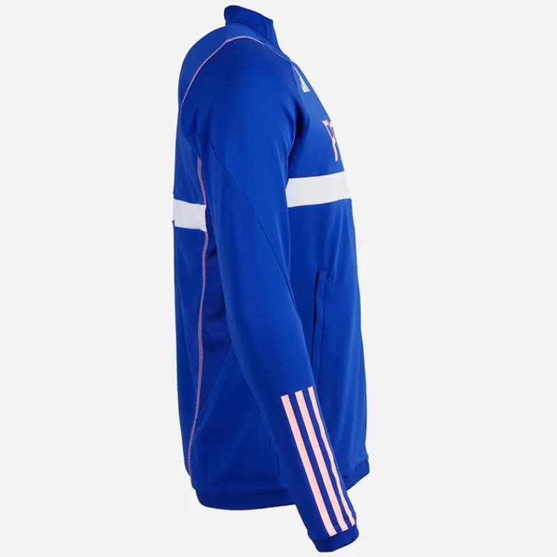 Online Herre FFR Team Frankrig Track Jakke Semi Lucid Blue Træning|T-Shirts Og Undertrøjer