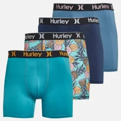 Clearance Herre fire pak boxershorts marineblå/​lyseblå Multipakker·Undertøj|Undertøj, Sokker Og Nattøj·Boxer Shorts
