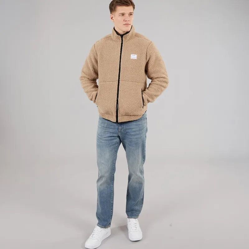 Discount Herre Fleece Jakke Sand Hættetrøjer Og Sweatshirts·Fleecetøj|Træningsdragter Og Joggingbukser·Fleecetøj