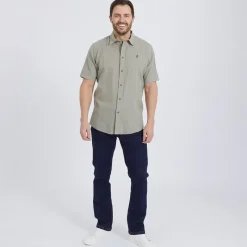 Sale Herre Fort Worth Skjorter med korte ærmer kakigrøn T-Shirts, Poloer Og Skjorter·Skjorter