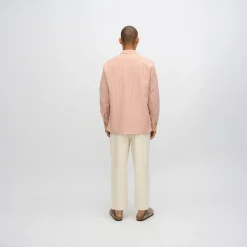 New Herre Francis Langærmet Skjorte 1235 Sandstorm T-Shirts, Poloer Og Skjorter·Skjorter