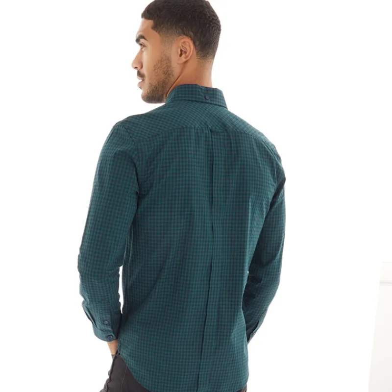Clearance Herre Gingham Langærmet shirts Grøn T-Shirts, Poloer Og Skjorter·Skjorter