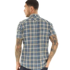 Online Herre Gingham Overcheck Skjorter med korte ærmer kontrolleret T-Shirts, Poloer Og Skjorter·Skjorter