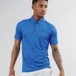Herre Golf Icon Heather 2.0 Left Chest Kortærmet poloer Blå T-Shirts, Poloer Og Skjorter·Poloer