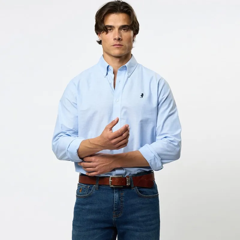 Discount Herre Greg Skjorte Light Blue T-Shirts, Poloer Og Skjorter·Skjorter