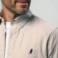 New Herre Greg Skjorte Silver Mink T-Shirts, Poloer Og Skjorter·Skjorter